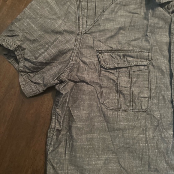 Rock & Republic Button UP Shirt Men’s XXL Gray Solid Color 100% Cotton - Picture 6 of 9